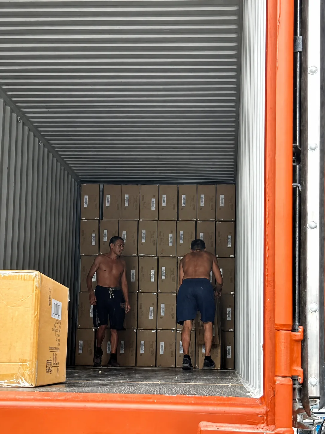Real customer-provided shipment photo with restrained enhancement
