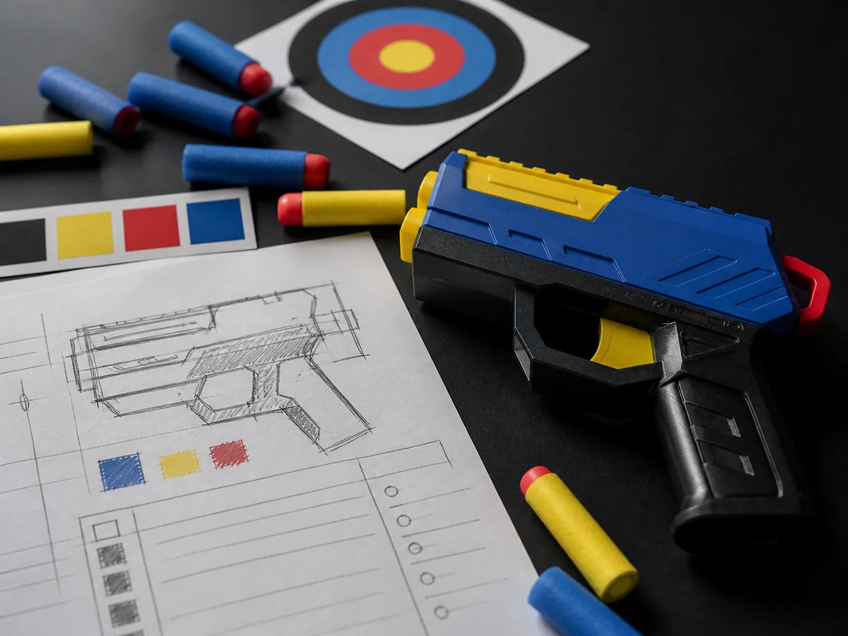 Soft dart foam blaster sourcing and play