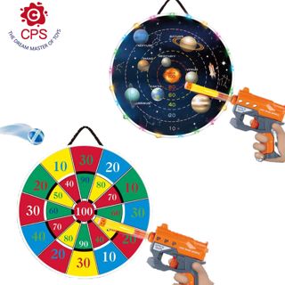 2-in-1 Light-Up Dartboard Shooting Set with Soft Bullet Gun | FBS306512-FBS306517