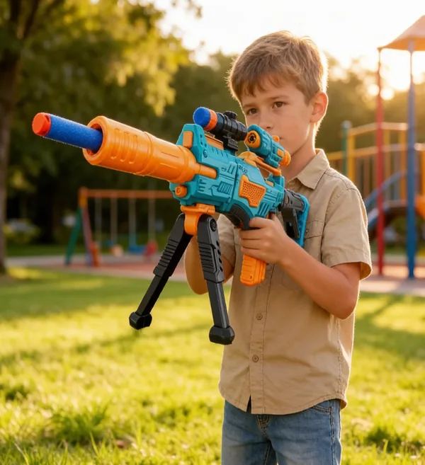 FBS352141 Electric Automatic Soft-Pellet Gun with Bipod