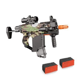 Camouflage Motorized Foam Dart SMG with Scope and Foregrip | UNRESOLVED-1600412085773