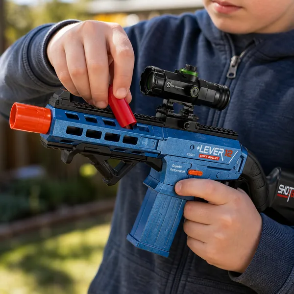 FBS352010 Soft-Bounce Alloy Edition 6-Shot Blaster (Electroplated Blue